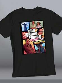 Big Family Geek T-Shirt For Nerds 100% Cotton Unisex Plus Size Style Shirt - 黑色 - 查看 1