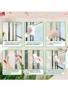 26pcs (2 Sheets) - Snowflake Window Clings, Colorful Rainbow Window Stickers For Winter Home Decor, PVC Stained Glass Window Decals, Anti-Collision Window Flowers To Prevent Bird Strikes, Rainbow Prism Sun Catcher Glass Window Stickers For Holiday Decoration - Multicolor - View 5