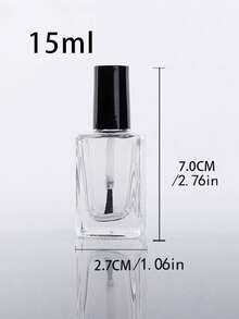 1 个 4ml5ml6ml10ml15ml 分装瓶 带刷玻璃空混合瓶 指甲油容器 补妆容器 旅行必备品、海滩旅行收纳袋、暑假返校学校用品 假日露营 假日必备品 配件 迷你女士香水 男士香水 - 黑與白 - 查看 13