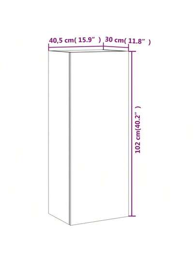 VidaXL TV Wand Unit 40.5x30x102 Cm, Finished Wood, Wit view 2