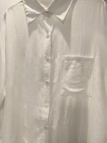 Women's Oversized Shirt - 白色 - 查看 4