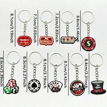 9 peças chaveiro fofo de desenho animado dentista série de dentes, decorações de pingente de bolsa da moda, pequenos presentes criativos