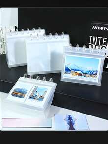 Vertical Photo Album,Plastic Photo Album With Stand And Calendar Style Design For Organizing, Storing, And Displaying | Durable Photo Folder, Home Album