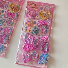 Y2K Retro Bear Bunny Sequin 3D Shake Sticker Phone Case Decoration Stickers