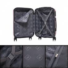 Polycarbonate Cabin Suitcase 55x39x21cm (40L) - 20 Inch | 3-Piece Hardside Polycarbonate Suitcase Set - Black/Blue/Rose Gold/Silver/Red/Mint/Yellow/Turquoise - 粉色 - 查看 6