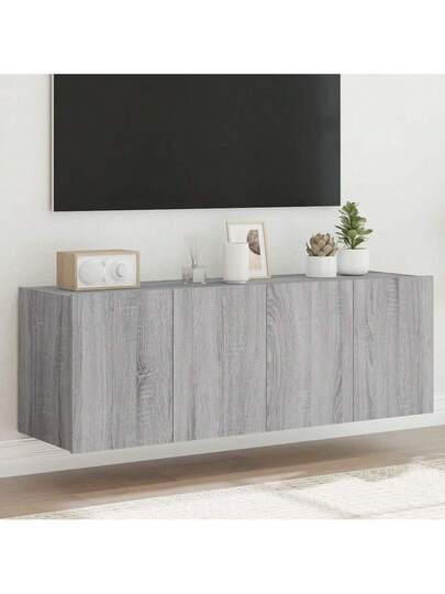 VidaXL TV Wand Units LED Pcs 60x35x41 Cm Grijs Sonoma Oak