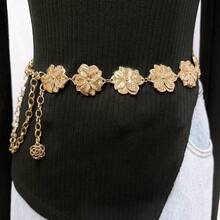 Gold Circular Embossed Waist Chain Accessory, Fashionable And Slimming When Paired With Dresses - Gold - View 6