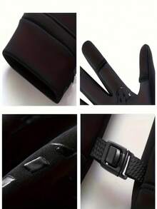 Luvas masculinas de inverno à prova de vento com tela sensível ao toque e design de zíper, malha respirável, adequadas para esqui, corrida, pesca, golfe, ciclismo e esportes ao ar livre