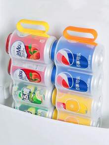 1 pièce Porte-gobelet de boîte de rangement de boissons pour réfrigérateur, Porte-canettes de bière froide, Porte-boissons multifonctionnel pour canettes de soda, Peut ranger les bières, sodas et condiments en boîte, Organisateur d'espace pour cuisine et réfrigérateur, Boîte de rangement pour réfrigérateur.