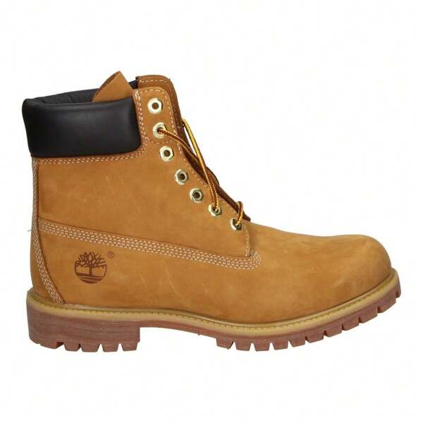Timberland TIMBERLAND | Stivali invernali impermeabili Timberland Premium 6 da uomo - Stivali invernali color senape con dettagli - Stivali in pelle con lacci - Idrorepellenti - Comodi e versatili - Modello TB1100617131