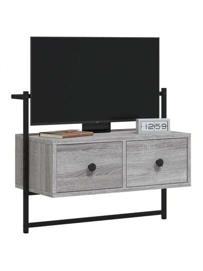 VidaXL Wand Mounted TV Cabinet 60.5x30x51 Cm Wood Grijs Sonoma Oak view 3