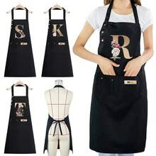 One Polyester Apron Featuring Adjustable Shoulder Straps And Spacious Pockets, Ideal For Cooking, Gardening, Painting, Baking, And Restaurant Use; A Must-Have For Holiday Gifting, Especially For Christmas. - H - 查看 1