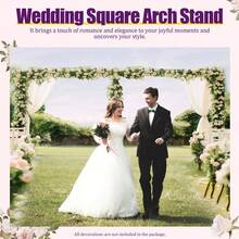 YUNRUX Heavy Duty 6M X 3M Wedding Backdrop Stage Stand Pipe And Drape Kit Curtain Frame Party Decoration - White - View 6