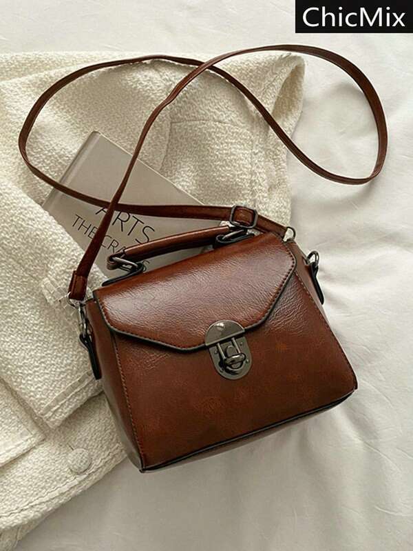 Bolso de mano mini con cierre retro para mujer, de uso diario y con estilo