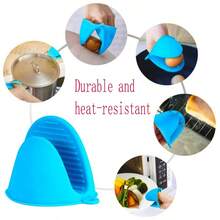 chef's Huf-Ful 2-Hole Silicone Clip, Universal Size Heat-Resistant Silicone Material Kitchen Gloves, Simple Solid Color, Anti Slip Pattern For Opening And Closing, High Temperature Resistance, Baking And Cooking Protective Gloves, Suitable For Daily Cooking/Oven Operation