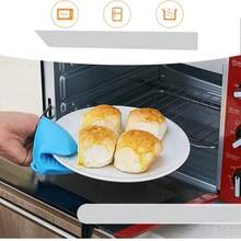 chef's Huf-Ful 2-Hole Silicone Clip, Universal Size Heat-Resistant Silicone Material Kitchen Gloves, Simple Solid Color, Anti Slip Pattern For Opening And Closing, High Temperature Resistance, Baking And Cooking Protective Gloves, Suitable For Daily Cooking/Oven Operation