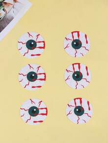 6 Stücke /4 Stücke /2 Stücke Einweg-Brustwarzenaufkleber für Halloween, rund - unsichtbar, selbstklebend, Anti-Vorwölbung Brustaufkleber für Frauen - bequem, Einweg-BH-Zubehör, Roter kleiner Teufel, Teufelsauge, Totenkopf