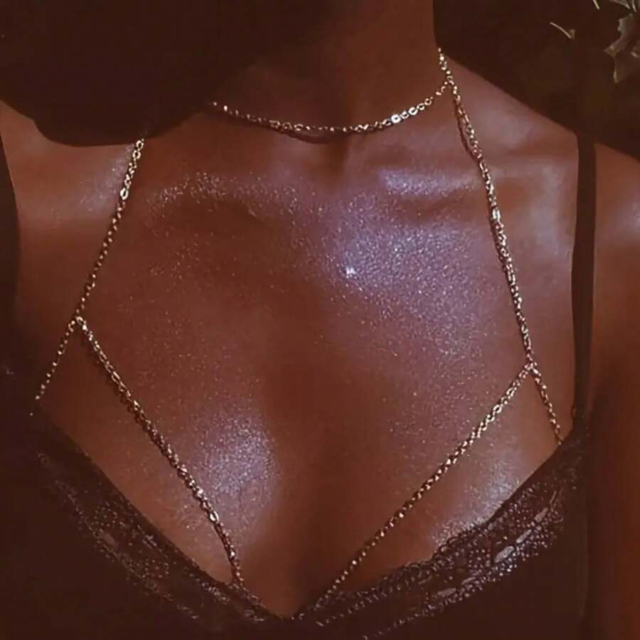 New European And American Style Sexy Street Style Chain Bra Accessories Chain - 金色 - 查看 1