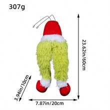 Christmas Decorations Grinch Green-Haired Monster Doll, Christmas Green Monster Jay Home Decor Room Decor
