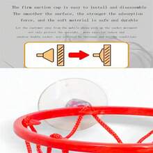 Mini Basketball Hoop Indoor Basketball Stand Shooting Stress Relief Home Use No Drill Suction Cup Basketball Toy For Kids