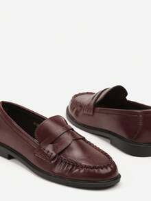 Giày da mềm xếp ly hiệu Vices với đế trong bằng da. - Màu Đỏ Sâu - Xem 6