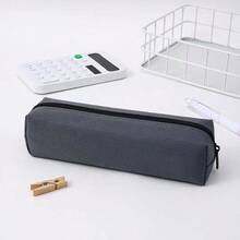 1 Pc Oxford Cloth Pencil Case – Minimalist Solid Color, Multi-Purpose Pen Pouch | Student Cartucheras Escolares
