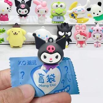  1/10/20/50pcs Sanrio New Mini Doll Surprise Mystery Blind Bag, Cute Cartoon Jewelry Accessories, Creative Pendant Decorations, Ideal For Birthday Gifts And Rewards Random Box