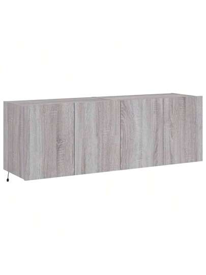 VidaXL TV Wand Units LED Pcs 60x35x41 Cm Grijs Sonoma Oak view 3