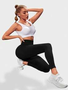 Leggings deportivos sin costuras para mujer, de ajuste ceñido, para ocio al aire libre, yoga, fitness y correr