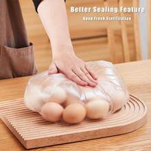 50/100个装抗撕裂水果蔬菜食品保鲜袋，适合户外烹饪和厨房使用