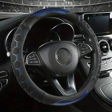 15 Zoll PU Leder Lenkradabdeckung, rutschfeste und atmungsaktive Lenkradabdeckung, universell passend für die meisten Autos, stilvolles Autoaccessoire