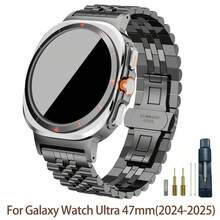 1 件 Galaxy Watch Ultra 47 毫米表带，豪华商务不锈钢金属表带，适用于三星 Galaxy Watch 7 Ultra 47 毫米，男女皆宜 - Galaxy Watch Ultra 47mm - 查看 11