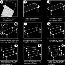 1pc Acrylic Ladder Display Stand, 3-Tier Trapezoidal Display Stand, Home Storage Display Stand Jewelry Cosmetics Display Stand, Multi-Layer Organizer Transparent Display Stand Cake Stand Perfume Rack
