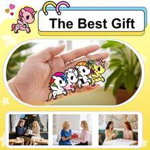 Llavero oficial con licencia de Tokidoki, 12 unidades, llavero de unicornio, colgante de Tokidoki, bonito colgante de acrílico para bolso, accesorio de moda para mujer. - Verde - Ver 6