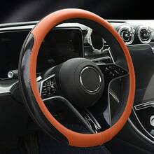 Universelle Kunstleder Lenkradabdeckung mit Innenkreis - rutschfest, langanhaltend, leicht zu reinigen, universelle Passform für die meisten Fahrzeuge (38cm), Autoradabdeckung, strapazierfähiges Material, angenehmer Griff, Autozubehör