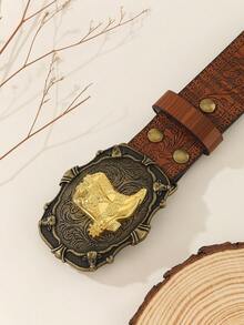 Nuevo cinturón de moda de mujer con estilo bohemio, versátil, con estampado en forma de V, casual y retro, de piel sintética (PU), adecuado para todas las estaciones