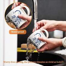 5 Sheets Blue Cats UV DTF Stickers Waterproof Rub On Transfers UV DTF Stickers Suitable For 16 Oz Glass Waterproof Decals For 16 Oz Tumbler - 樣式1-5表 - 查看 8