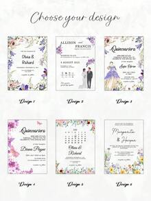 Acrylic Wedding Invitation: Custom Elegant Party Invites, Custom Acrylic Wedding Invitation, Acrylic Invites, Luxury Invite, Transparent Invitation, Custom Acrylic Wedding Invitation, Acrylic Invites, Minimalist Acrylic Invite, White Ink Acrylic Invitation, Transparent Invitation - Multicolor - View 3