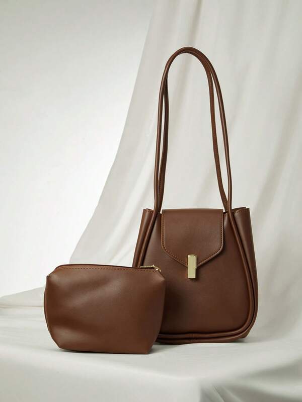 2025 Fashionable High-Quality Large Capacity Tote Bag, Casual Minimalist Shoulder Bag For Travel Winter Gifts