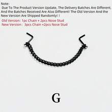 SENLANSP 1 Vòng thép không gỉ CZ Mũi Có Dây chuyền, Trang sức xỏ khuyên mũi đôi dành cho nữ - Nhiều màu - Xem 13