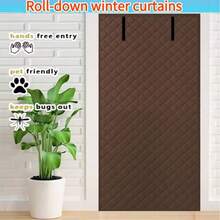 1 pièce de rideau de porte d'hiver de style volet roulant épaissi. Un dispositif magique résistant au vent et chaud pour la maison, le magasin, le supermarché, l'atelier de fabrication. Anti-poussière, régulation de la température, réduction du bruit, imperméable, résistant à l'usure, facile à installer, levage pratique, résistance aux basses températures, disponible en plusieurs tailles, bloque efficacement l'air froid et assure une isolation thermique.