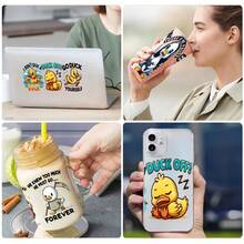 5 Sheets Duck Off UV DTF Stickers Suitable For 16 Oz Glass Cups Decoration Mug Decoration Gift Waterproof Rub On Transfers DIY Water Bottle Glass - 樣式1-5表 - 查看 6