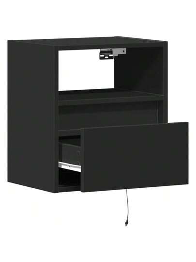 VidaXL TV Wand Unit LED Lighting 41x31x45 Cm Zwart view 9