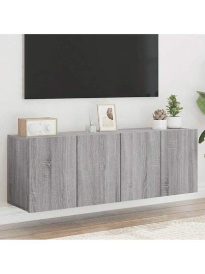 VidaXL TV Cabinets Pcs Wand Mounted 60x30x41 Cm Grijs Sonoma Oak
