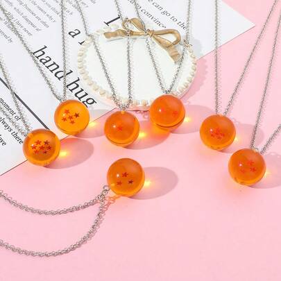 1 pieza Collar de Dragón de la serie de anime  con diseño de dragón de los deseos, personalizado y de moda, estilo Super Saiyan, adecuado para uso diario o como regalo, también disponible como llavero