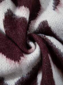 Men's Casual Loose Retro Street Style Colorblock Soft Fuzzy V-Neck Button-Up Cardigan Sweater, Autumn/Winter