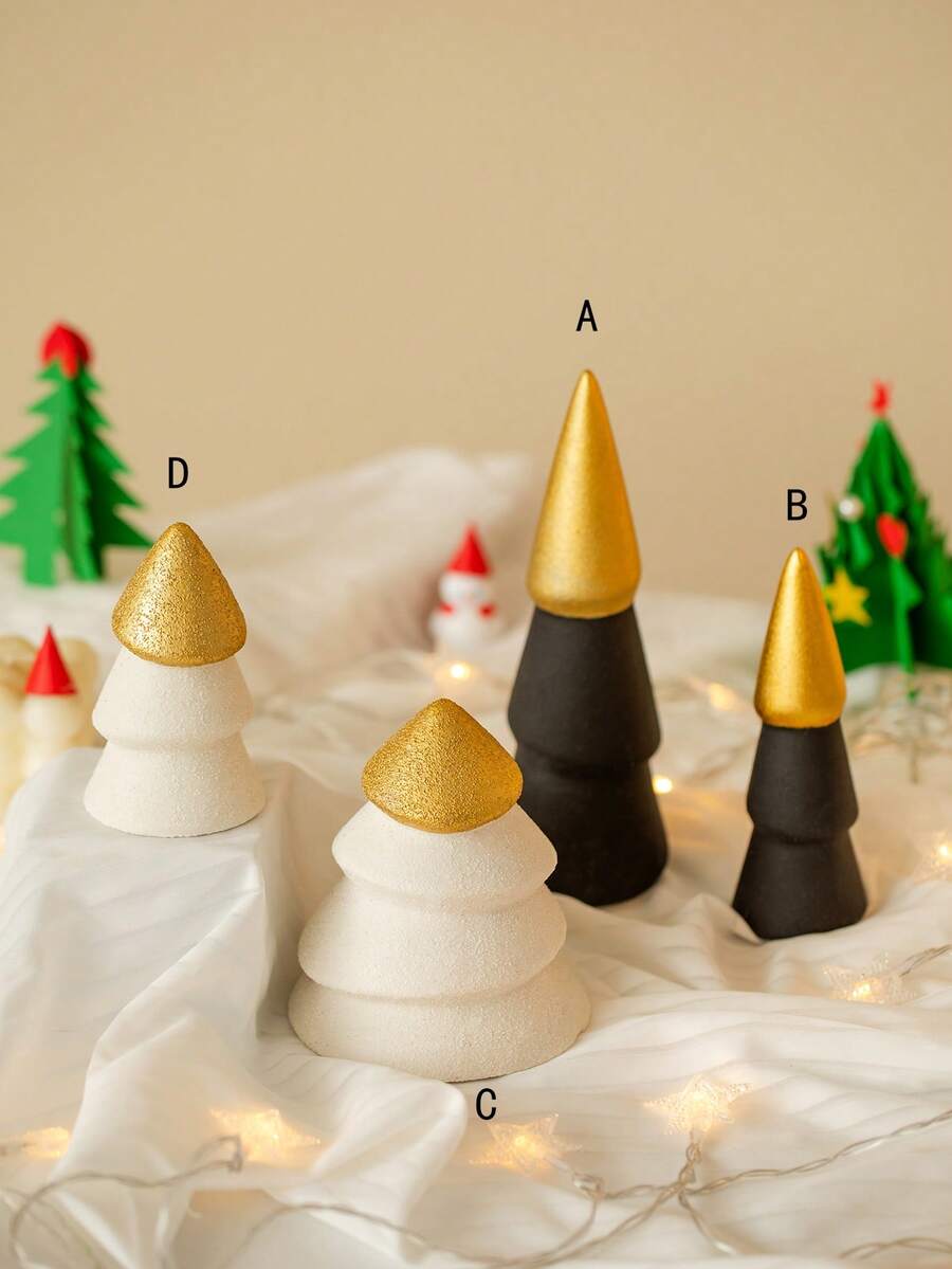 1 pieza Decoración cerámica con forma de árbol de Navidad, acabado mate, diseño minimalista, adecuado para regalos, hogar, vacaciones, escritorio, decoración de fiesta, decoración del hogar, decoraciones navideñas, decoración de habitación, invierno