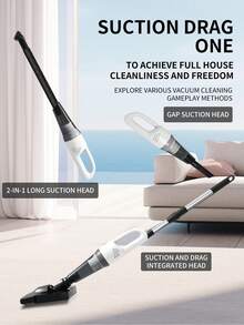 1 szt. Lekki, akumulatorowy, bezprzewodowy odkurzacz, 4 w 1, ręczny odkurzacz o dużej mocy ssania – akumulatorowy, o dużej mocy ssania, kompaktowy i przenośny, odpowiedni do domu i samochodu, usuwa sierść zwierząt, kurz itp. | Kompaktowy odkurzacz | Wytrzymała obudowa z tworzywa sztucznego