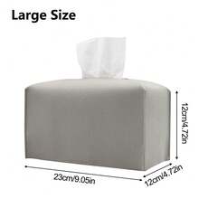 مجموعة صندوق مناديل من الجلد الصناعي (بي يو) 2 قطعة، غطاء صندوق مناديل مربع متين ومقاوم للماء وقابل للطي، حقيبة مناديل ورقية لغرفة المعيشة والمطبخ والنوم والحمام، تصميم بسيط للمكتب المنزلي والفندق وديكور السيارة