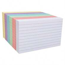 3x5 Regular Index Card, Available In 6 Colors With Blank Horizontal Lines, A 3x5 Flash Card For Office, Study, Messaging, Note Taking, And To-Do Lists, A Must-Have Gift For Returning To School. - White - View 1